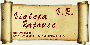 Violeta Rajović vizit kartica